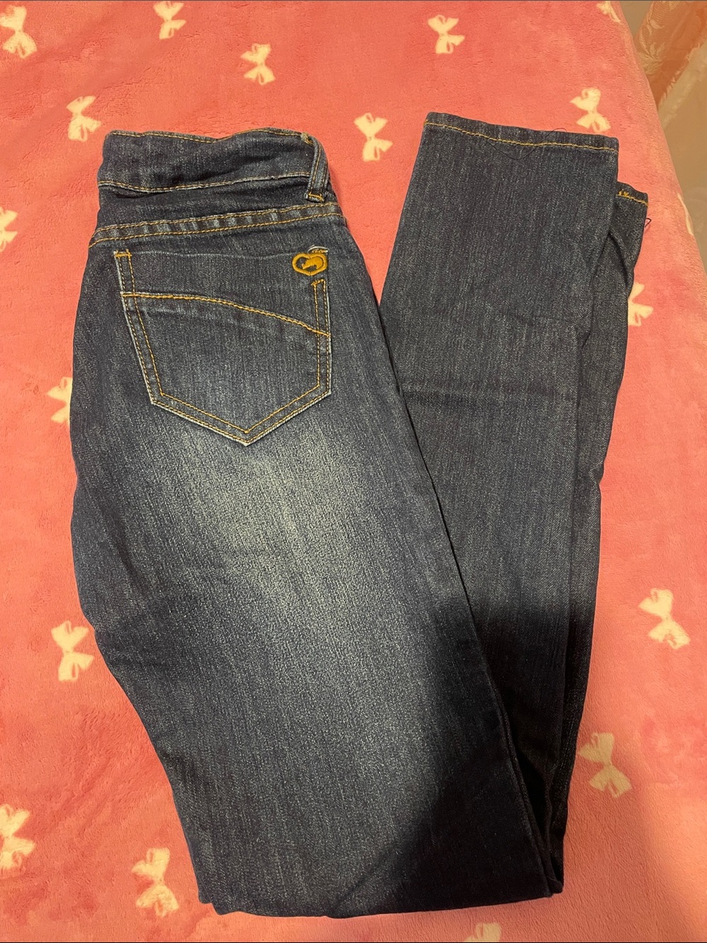 Ecko Unlimited Dark Blue Skinny Jeans with Heart Accent